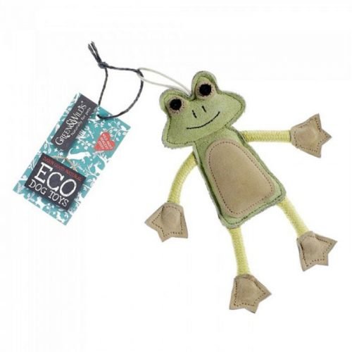 Green & Wilds Eco Dog Toy – Francois the Frog