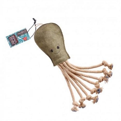 Green & Wilds Olive the Octopus Eco Dog Toy